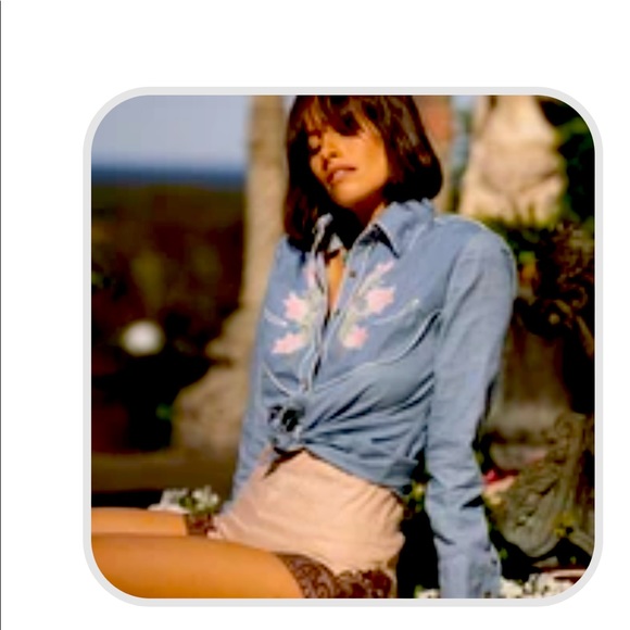 Chasing Uni Flight Tonight Chambray Western shirt - Picture 3 of 6